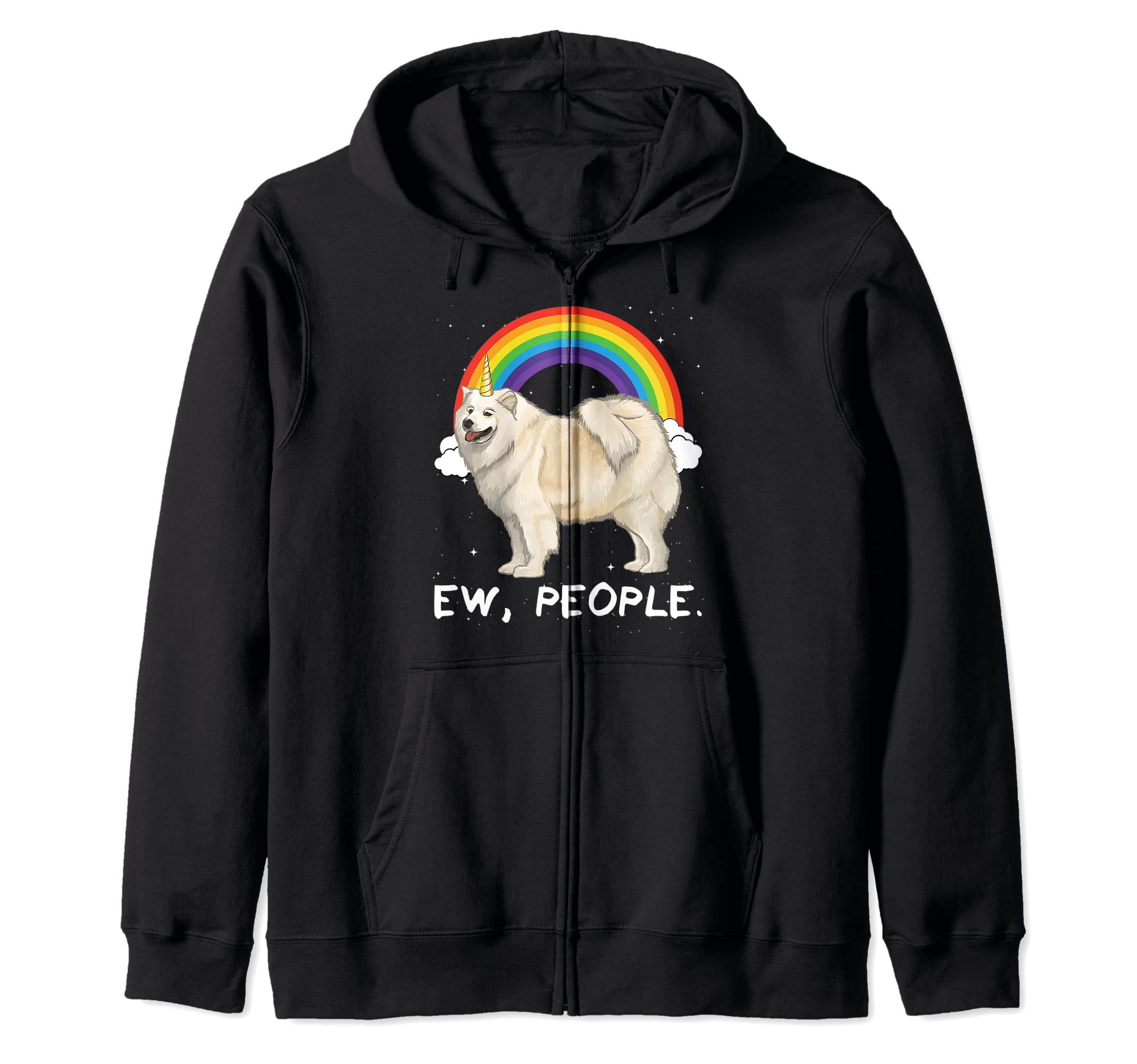 Rainbow Samoyed Ew People Unicorn Dog Zip Hoodie