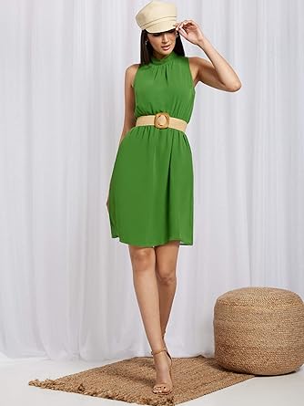 pea green dress