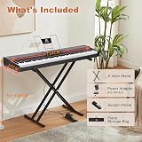 MUSTAR Digital Piano 88 Key Semi-Weighted Keyboard with Stand Case Pedal Black view 7