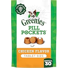 Greenies Pill Pockets for Dogs Small Size, Tablet Pill Treats for Dogs, Chicken Flavor, 3.2 oz. Pouch
