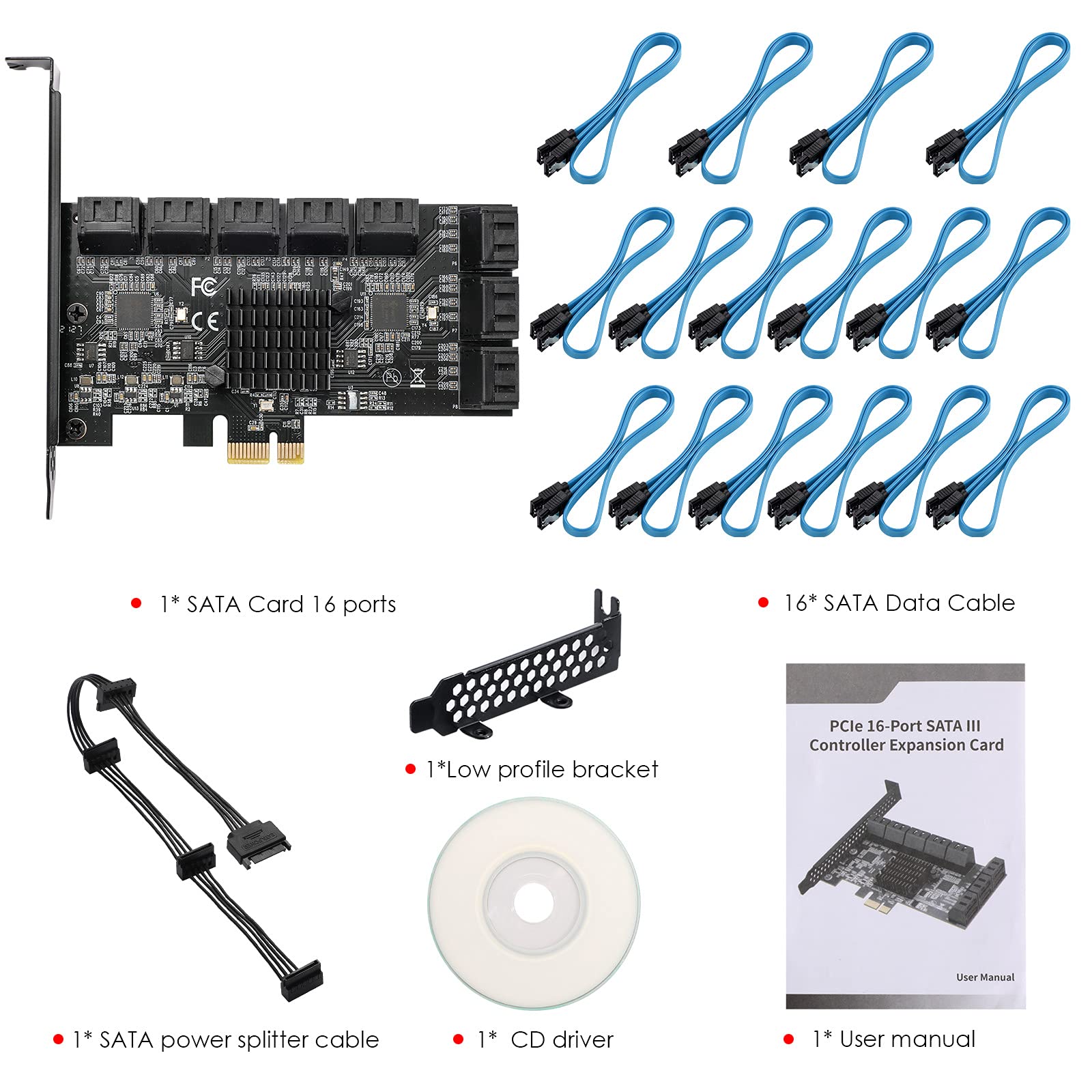 Ybbott 16-Port Pcie Sata 3.0 Expansion Card, Boot As System Hard Drive, Suitable For All Pcie Slots (Jmb575 + Asm1064) - View 7