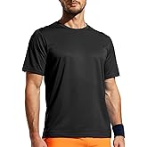MIER Men's Quick Dry Workout Shirts Moisture Wicking Running Athletic Performance T-Shirts Recycled Polyester Top Tee