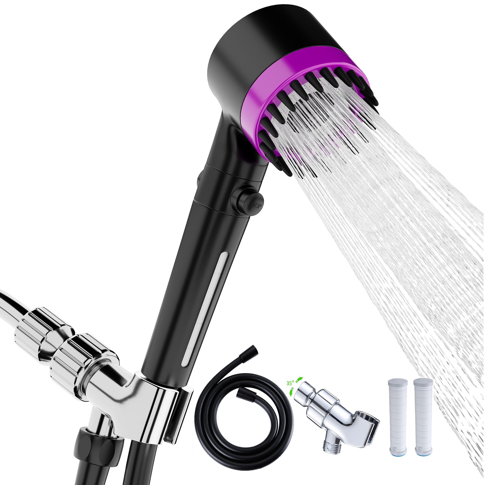 High Pressure Handheld Shower Head High Pressure Shower Heads- High ... - High Flow Showerheads For Low Water Pressure