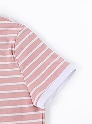Remidoo Womens Crew Neck Tops Contrast Binding