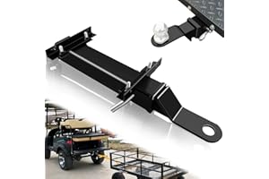 VONLX Golf Cart Trailer Hitch with 2" Receiver Golf Cart Rear Seat Rear Hitch for Step on Back Compatible with Footrest-Club Car, EZGO, Yamaha