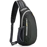 G4Free Sling Bag for Men Women, Small Crossbody Backpack Lightweight Chest Shoulder Bags for Travel, Outdoor and Sports (Black)