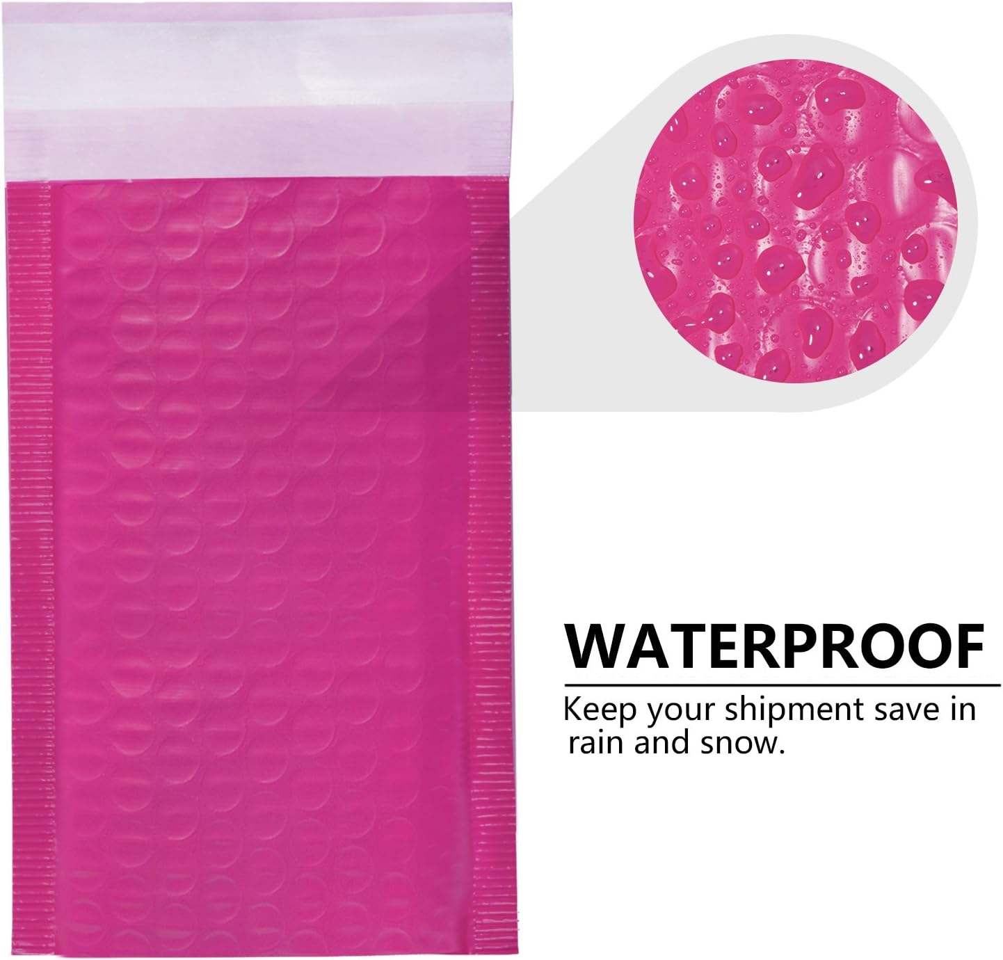 HBlife #000 4x8 Inches Poly Bubble Mailers Self Seal Hot Pink Padded Envelopes, Pack of 50 : Office Products