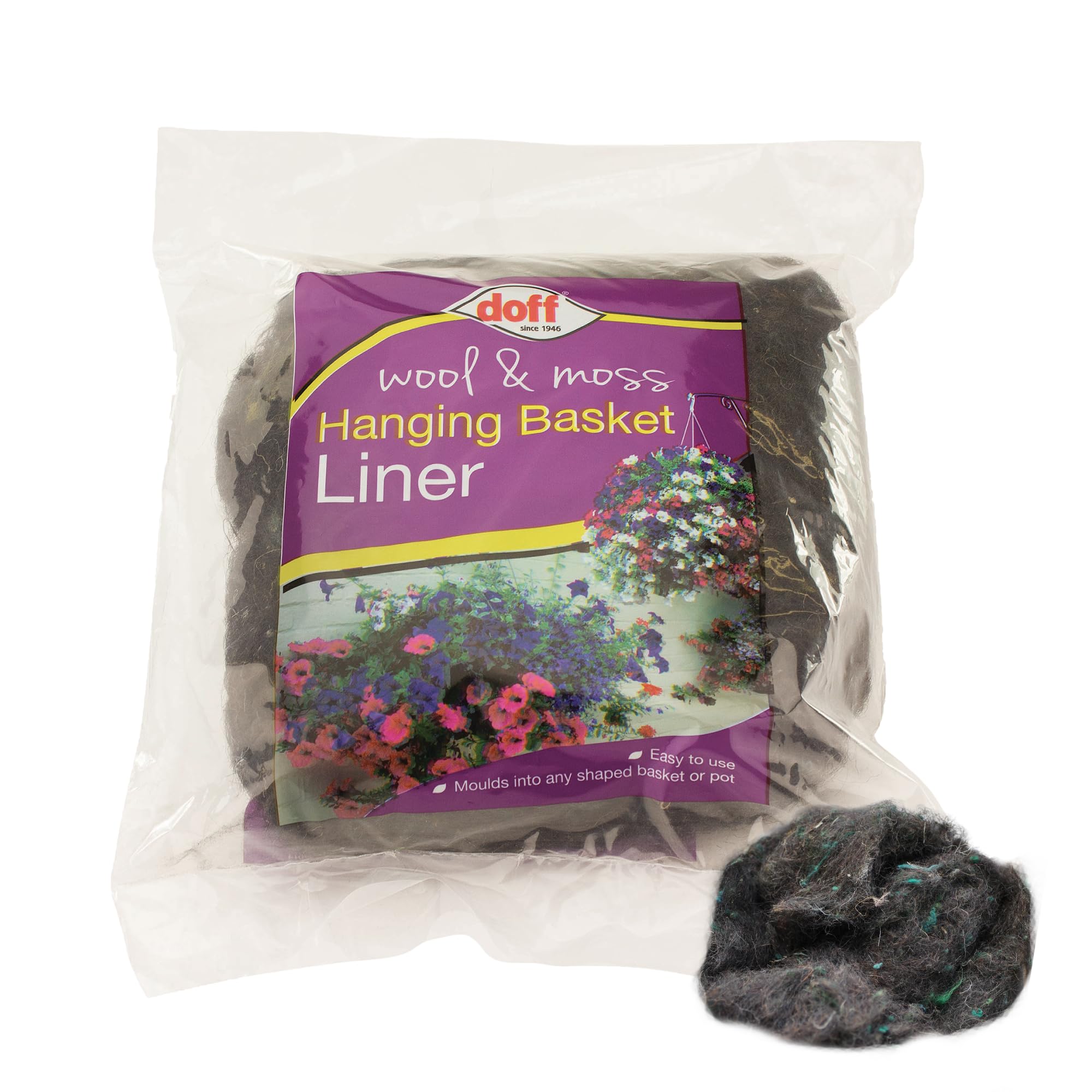 Doff Wool & Moss Plant Basket Liner 150G