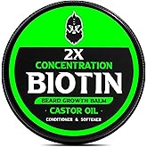 First Melody Beard Balm, 2X Thickening Biotin, with Castor Oil and Argan & Jojoba Oils, Promotes Beard Growth, Styles, Strengthens & Softens Beards & Mustaches, 2 Ounce, Vanilla, Cedar, Orange | Thickening, moisturizing, softening, Conditioning, Thickening