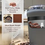 Andrew James Electric Coffee Grinder 150W Bean Nut Spices 70g Grey view 5