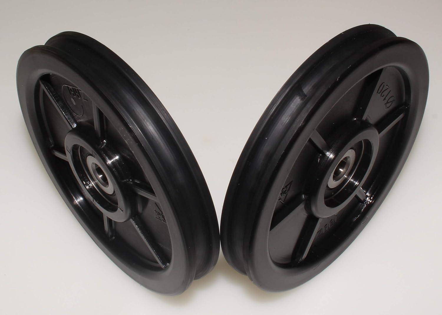 Lot De 4 Poulies En Nylon Polyamide Pour Portail Coulissant - Roue Rainure En V 90