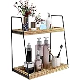 Dorhors 2 Tier Bathroom Counter Organizer Storage,Vanity Organizer for Bathroom Counter,Wood Standing Rack for Kitchen
