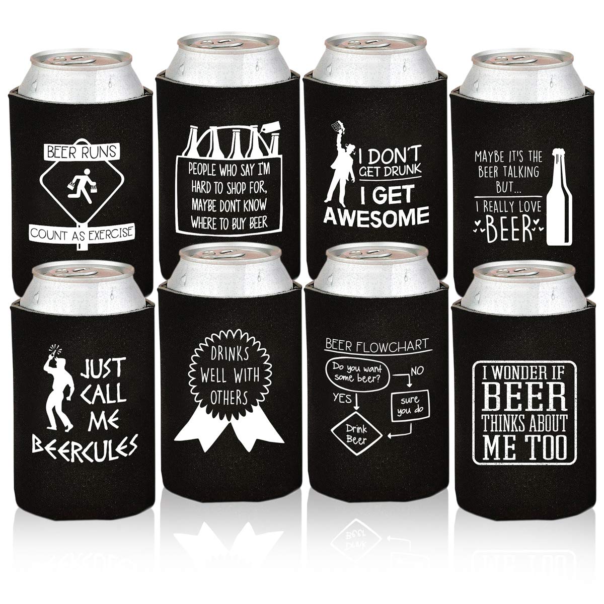 Funny Beer Can Coolers 8 Pack Party Favor Drink Coolers Valentine's