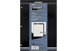 Cambridge Headstrip Office Pad, 8-1/2 X 11-3/4 Inches, Wide Ruled, 3 Hole Punched, 70 Sheets (59864)