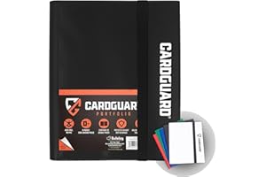 CardGuard Trading Card Binder Pro-Folio – 9 Pocket Binder - Side-Loading Album, Durable & Acid-Free Storage for Pokémon, YuGiOh, MTG, TCG, Game & Sports Cards, Black