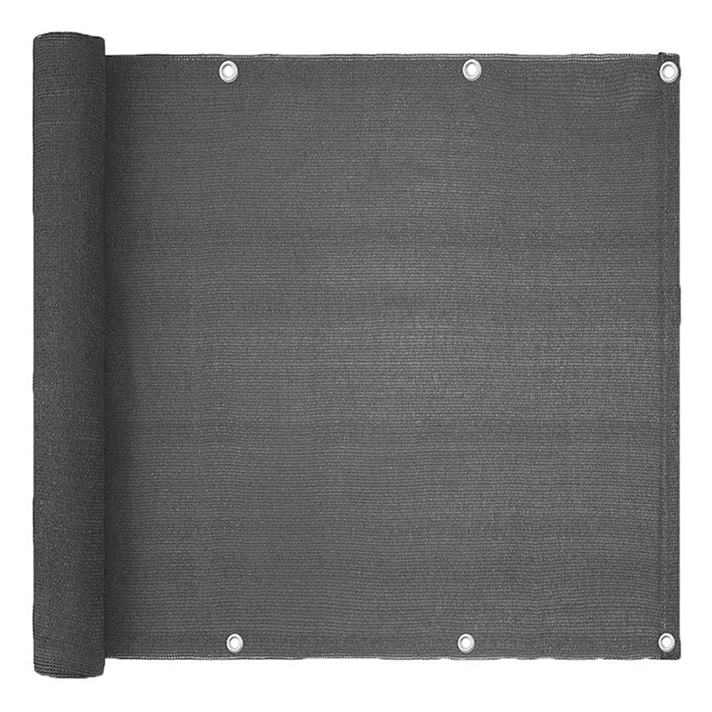 WANGCL Balcony Privacy Fence Cover - UV-Resistant Visibility Reduction Fence Screen for Outdoor Backyard (3.5x16.5ft Black)