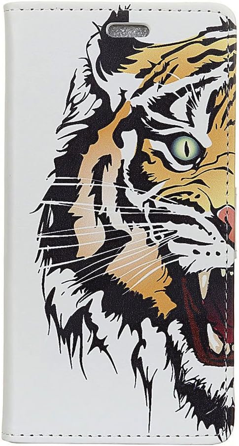 coque Alcatel 5V Phone Case,Painted pattern Flip Wallet Case for Alcatel 5V-Tiger