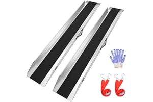 BEJONI 59" L × 9" W Steel Loading Ramp, 1300lbs/PR Capacity, Portable Ramps with Non-Slip Surface, Lightweight Ramp for Motorcycle, Dirt Bikes, Snow Blowers, Lawn Mowers, Pack of 2