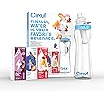 Cirkul 22oz. BPA-Free Plastic Water Bottle Starter Kit with Blue Lid, 3 Flavor Cartridges (1 LifeSip Fruit Punch, 1 FitSip Mixed Berry, 1 GoSip Black Cherry) Zero Calories and No Sugar