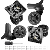 Luggage Wheels Replacement 4 Pack Suitcase Wheels with 4 Screw Holes,FW045 | Heavy-Duty Suitcase Casters,360&deg; Smooth Rolling Spinner Wheels for Luggage Repair