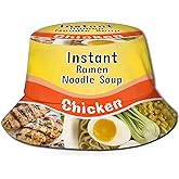 Instant Ramen Noodle Unisex Bucket Hat Summer Travel Beach Sun Hats Outdoor Cap