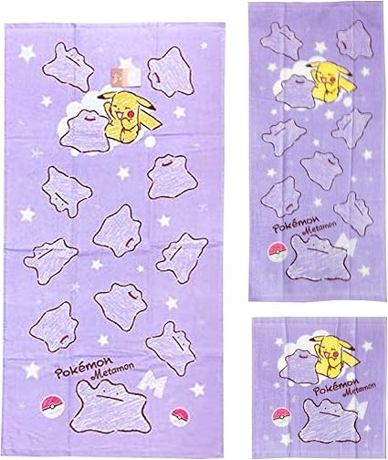 Amazon ポケモン バスタオル フェイスタオル ハンドタオル タオルセット 各1枚 メタモン ポケットモンスター キャラクター タオル キャラクタータオル バスタオル ホーム キッチン オンライン通販