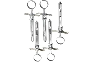 5 PREMIUM ASPIRING DENTAL SYRINGES 1.8mL ANESTHETIC ONE RING WITH FINGER RESTS SURGICAL DENTAL INSTRUMENTS ( CYNAMED )