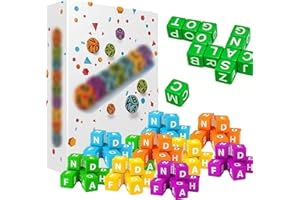 Generic Scrambled Dice Word Game for 1–5 Players, Fast-Paced Spelling Crossword Dice Game, Educational Family Board Games for