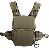 Eberlestock Bravo Modular Bino Pack – Magnetic-Free Hunting Binocular Harness with Quiet Shock Cord Closure – MOLLE Compatible – Breathable Air-Mesh Straps – Military Green, Large