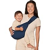 Ergobaby Upsie Hip Sling – Midnight Blue Baby Carrier – Lightweight, Adjustable Sling for Toddlers – Breathable & Ergonomic D