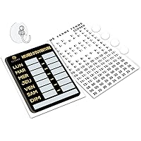 SEREEN® Signe ouvert. Kit d'heures d'ouverture - (couleurs noir et or), French Business Hours Sign, with 4 Free Double-Sided 