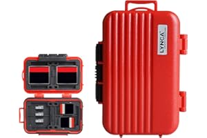 LYNCA Memory Card Case Holder, Memory Card Hard Protector Case Professional Water-Resistant Anti-Shock Compact Camera Card Ha