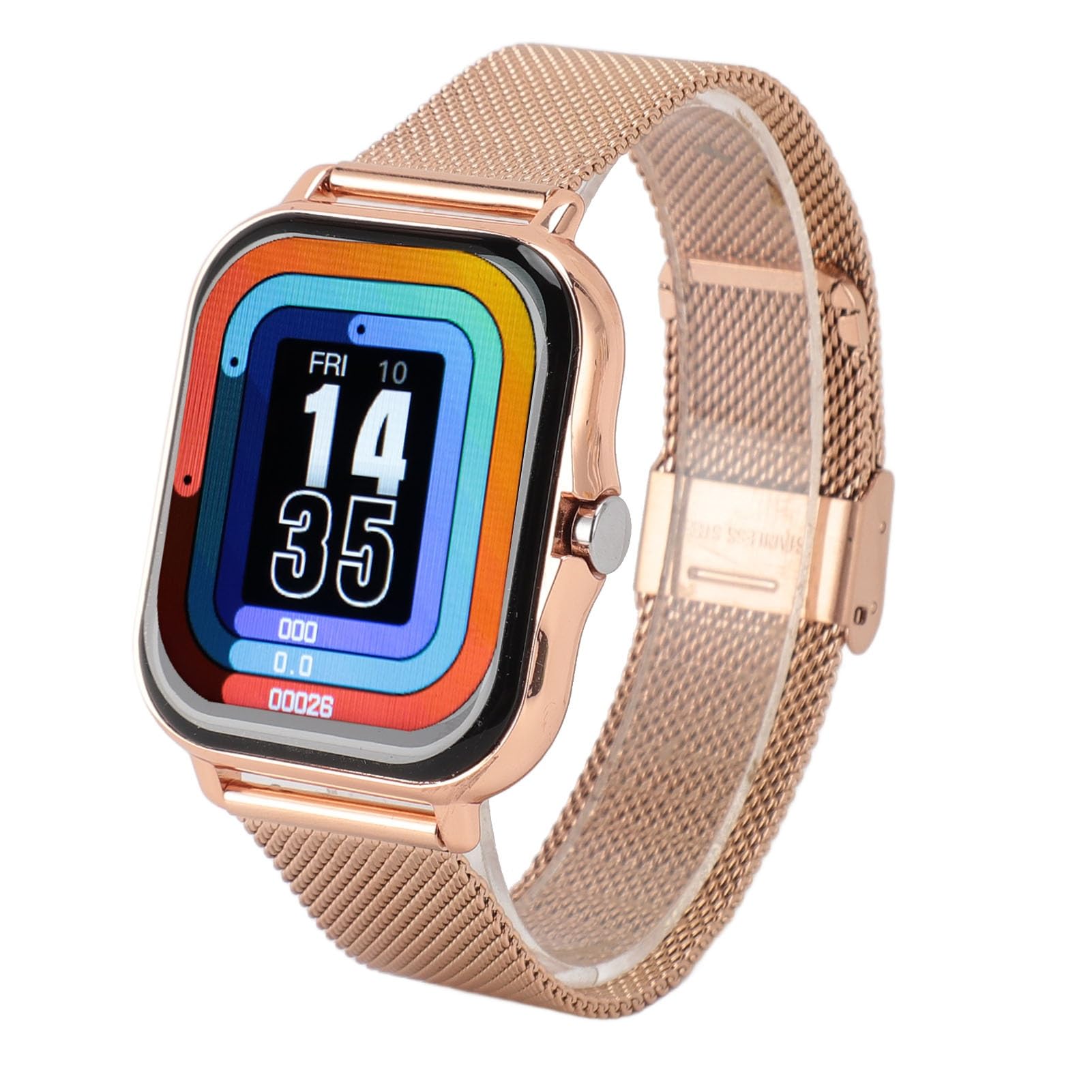 Gugxiom Smart Fitness Watch for Men Women,1.69 HD Touch Screen with Sleep Monitor, 12 Sports Modes, IP68 Waterproof Activity Watches Compatible with Android & IOS (Gold)