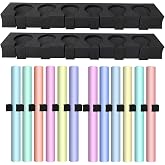 Colarr 2 Sets Seamless Photo Backdrop Wrap Paper Storage Rack Paper Roll Storage Clip 33 x 3 x 6 Inches Wall Mount Backdrop Holder Rack for Home Photography Studio Office School