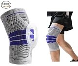 JOSMACO Knee Brace Support Compression Sleeves with Silicone Design，for Running, Pain Relief, Injury Recovery, Basketball and More Sports …