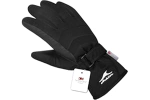 Achiou Ski Snow Gloves Winter Warm 3M Thinsulate Waterproof Touchscreen Men Women
