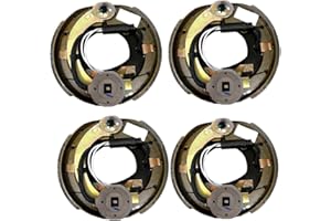 M-Parts 2 Pair 7" X 1-1/4" Electric Trailer Brakes for 2000 lbs Axle - 7 Inch Trailer Brake Kit, Steel
