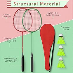 Chitidr 12 Pack Badminton Rackets Set Including