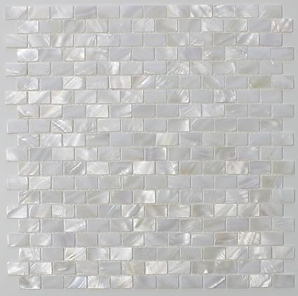 Genuine Natural Mother Of Pearl Oyster Mini Brick Shell Mosaic