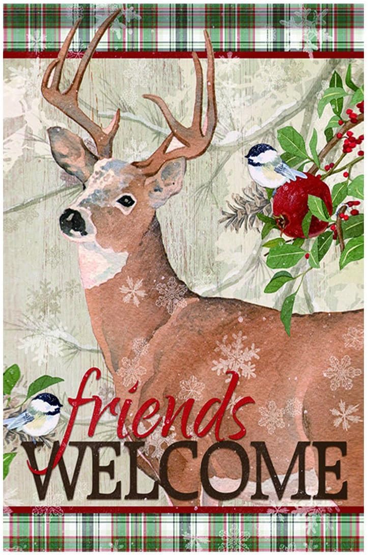 winter wonderland deer flag