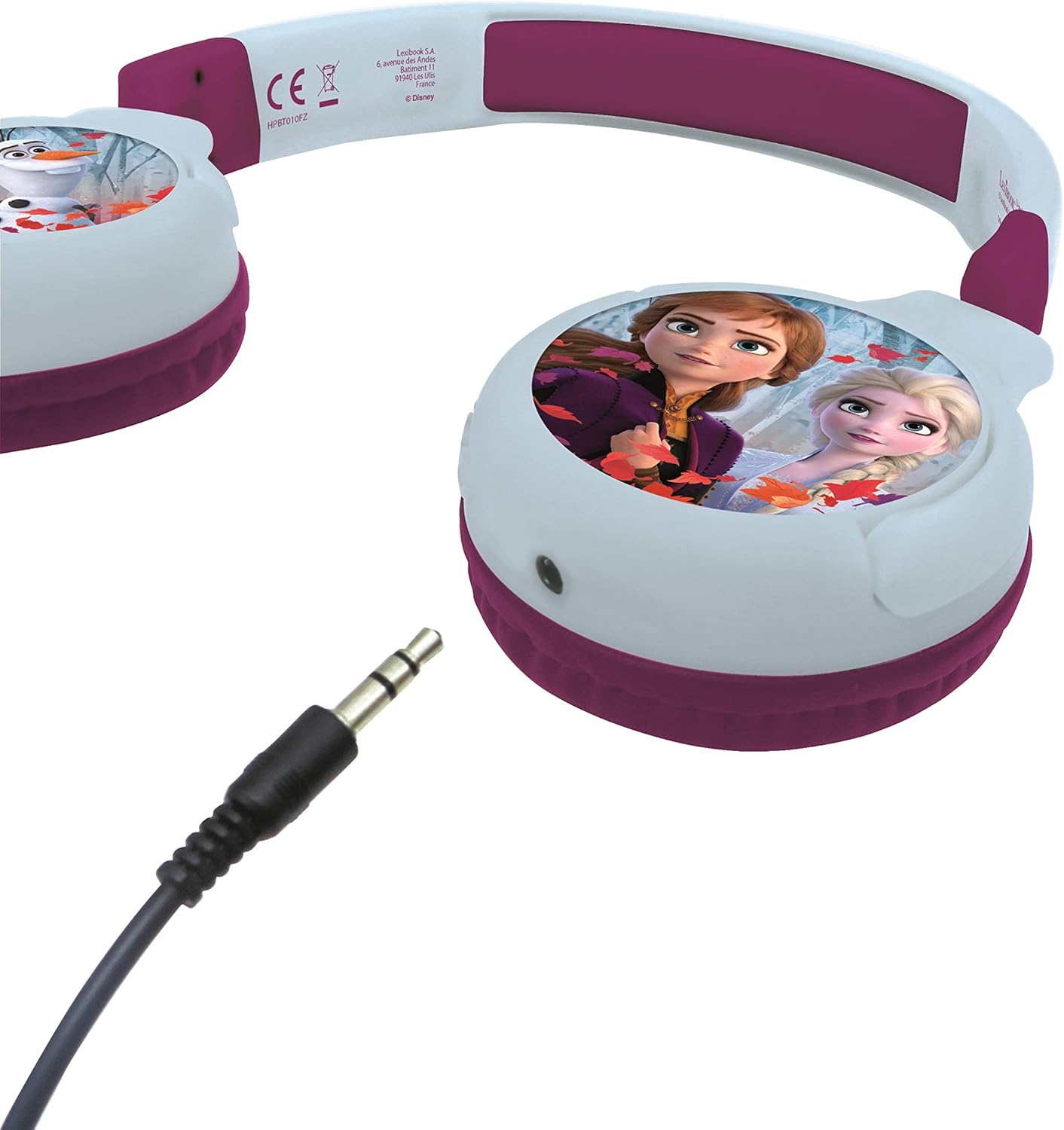 LEXIBOOK, Disney Frozen, 2-in-1 Bluetooth Headphones for Kids stereo Wireless Wired, Kids safe for Boys Girls Foldable - Image 3