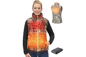 TIDEWE Women’s Lightweight Heated Vest with Battery Pack for Hunting/Hiking