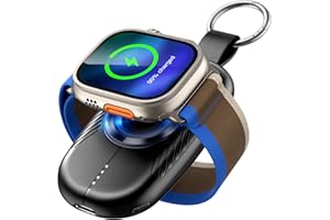 VOIDAY Portable Charger for Apple Watch, 1200mAh Magnetic Keychain Wireless Power Bank Watch Charger for iWatch Series 8/UItra/7/6/SE/5/4/3/2