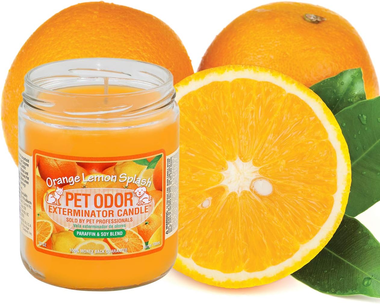 Odour Eliminator Candle Orange And Lemon Splash Scented Air Freshener Remover For Cat Dog Smells In The Home Long Burning Candle Eliminate Kitten Puppy Animal Odours Amazon Co Uk Pet Supplies
