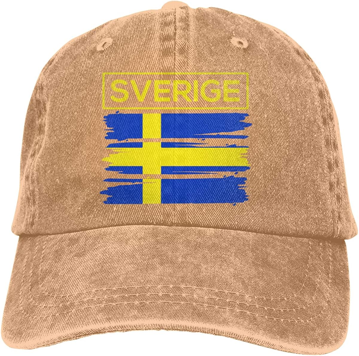 Mens Womens Baseball Cap Sverige Sweden Swedish Flag1 Washed Denim