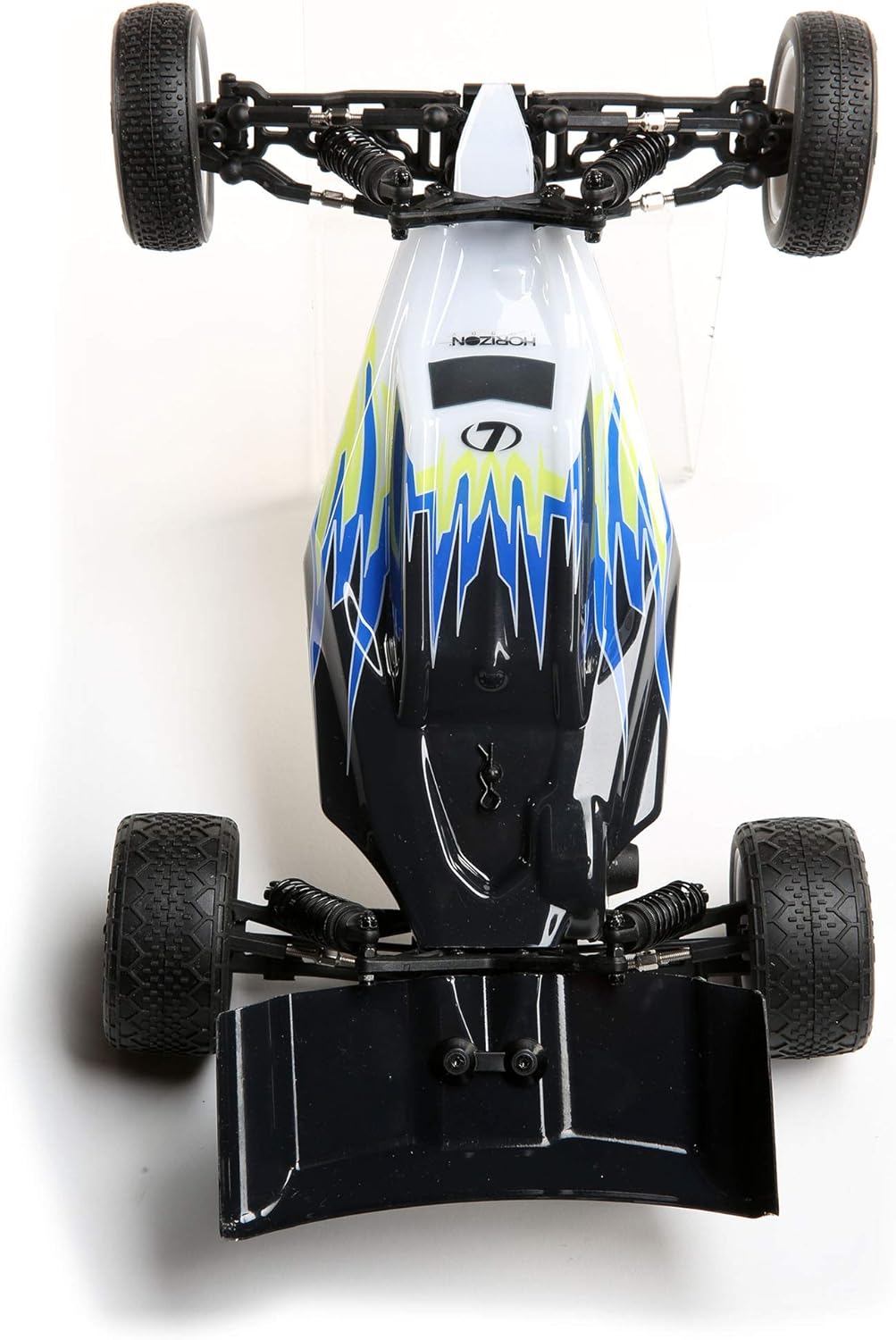 Losi RC Car 1/16 Mini-B Brushed RTR (Ready-to-Run, no Additional Items Needed) 2WD Buggy, Black/White, LOS01016T2: Toys & Games