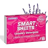 Pink Formula SmartSheets Laundry Detergent Sheets — Lavender, Made with Himalayan Pink Salt, 36 Sheets | Up to 72 loads, Plant-Based Ingredients, Tough on Stains & Gentle On Skin