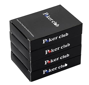 Poker Club 4 Decks 100% Plastic Playing Cards