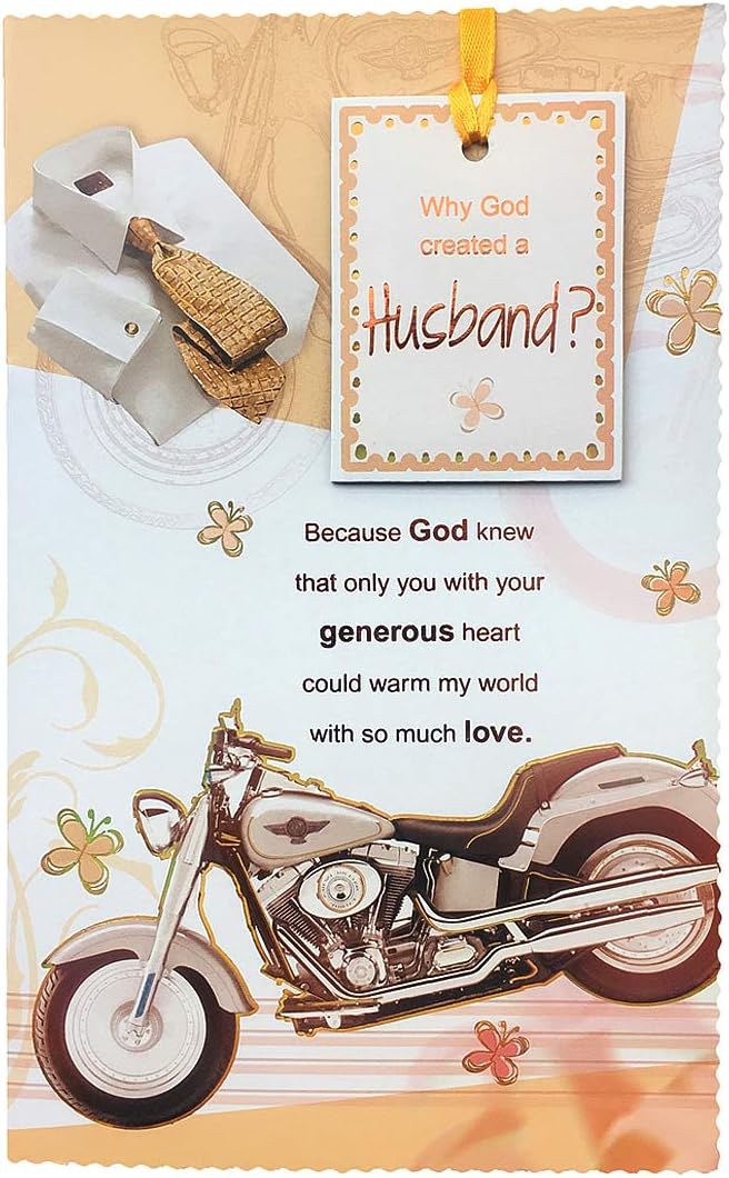 Almoda Creations Greeting Card for Husband-Why God Created A Husband Because God Knew That Only You with You Generous Heart Could Warm My World with So Much Love.