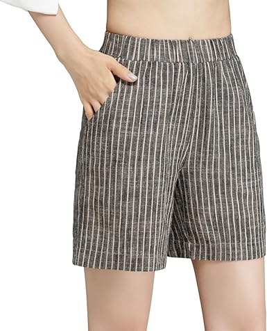 high rise cotton shorts